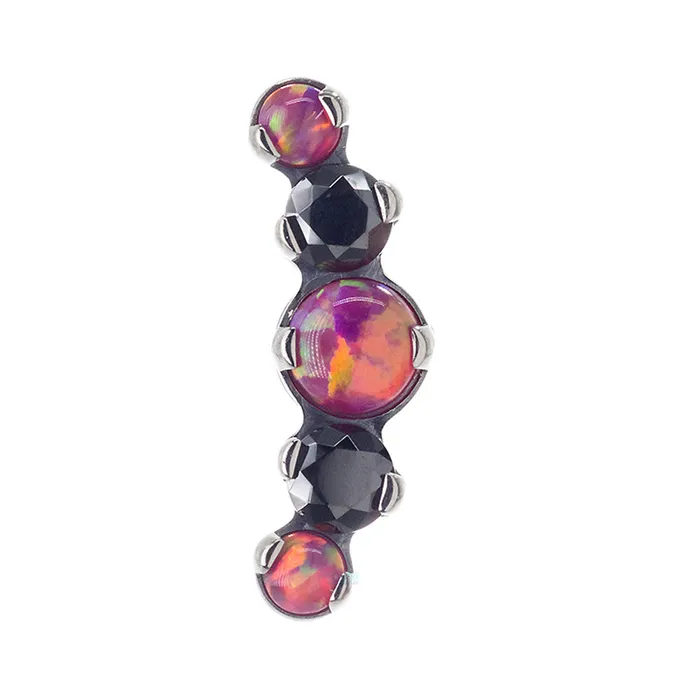 Mixed Gem Prium Cluster 2 on Flatback custom color combos Industrial Strength IS Necklaces