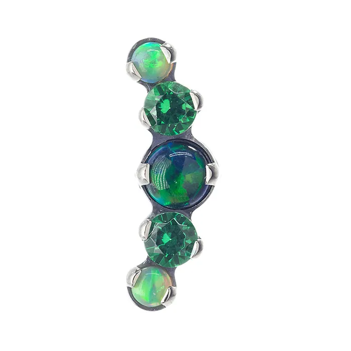 Mixed Gem Prium Cluster 2 on Flatback custom color combos Industrial Strength IS Necklaces