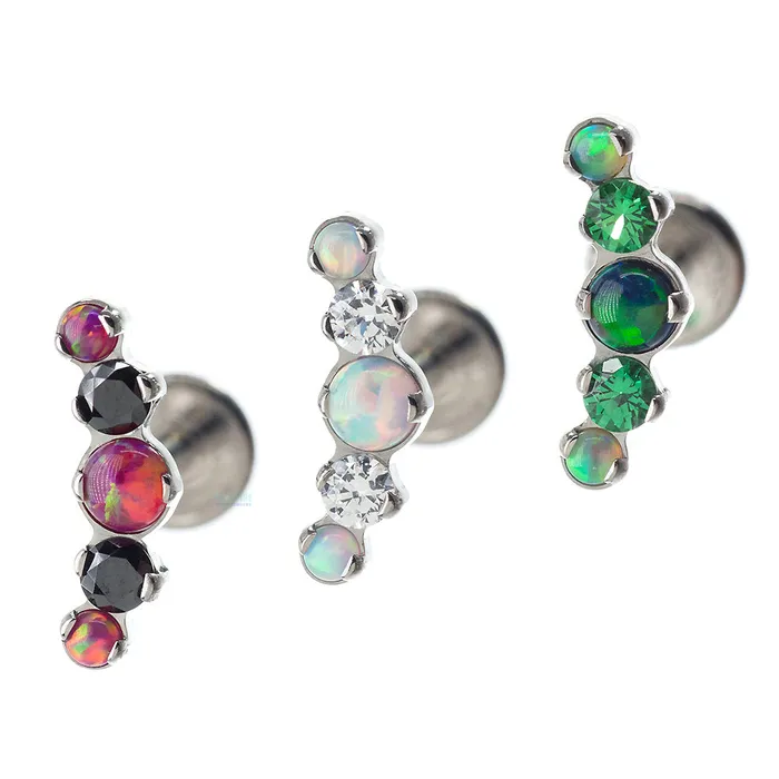 Mixed Gem Prium Cluster 2 on Flatback custom color combos Industrial Strength IS Necklaces