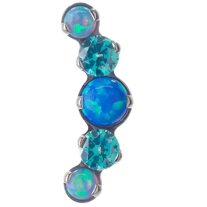 Mixed Gem Prium Cluster 2 on Flatback custom color combos Industrial Strength IS Necklaces