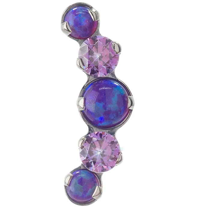 Mixed Gem Prium Cluster 2 on Flatback custom color combos Industrial Strength IS Necklaces