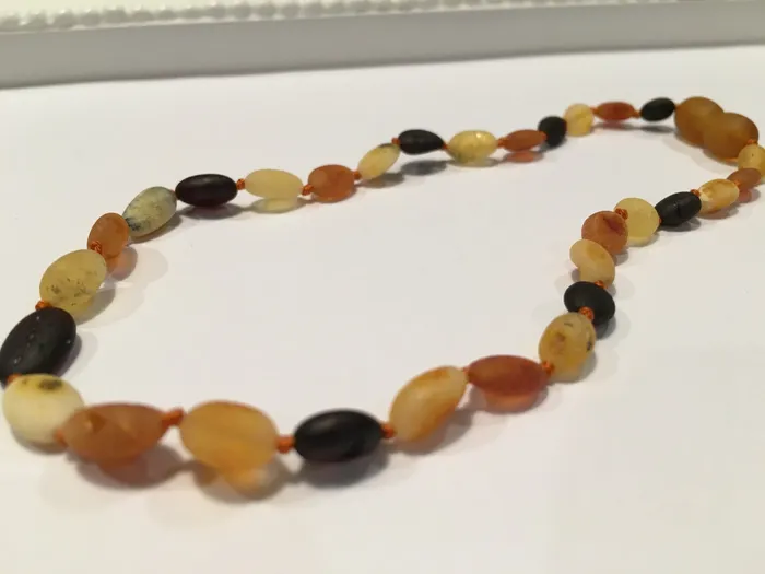 Necklaces 11 inch Baltic Amber Necklace Raw Multi Bean Amber newborn Baby Infant Toddler MB