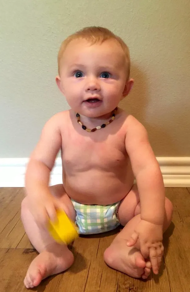 Necklaces 11 inch Baltic Amber Necklace Raw Multi Bean Amber newborn Baby Infant Toddler MB