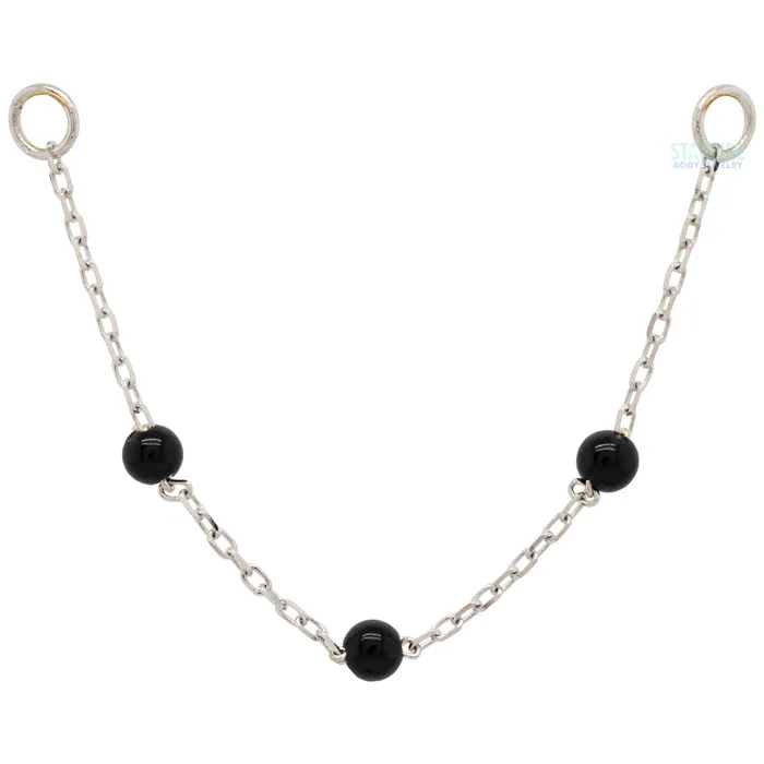 Necklaces 3 Bead Chain Attachment in Gold with Agate Buddha Jewelry Organics Necklaces 3 Bead Chain Attachment in Gold with Agate Buddha Jewelry Organics