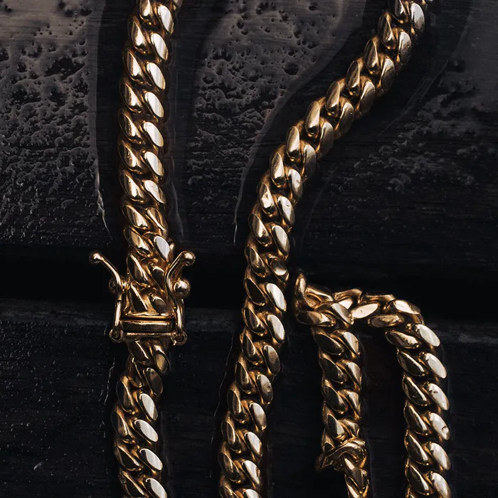 Necklaces 7mm Miami Cuban Link Chain 14k Yellow Gold Proclamation Jewelry