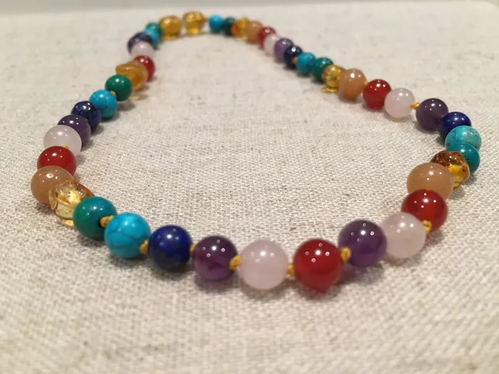 Necklaces Baltic Essentials Baltic Amber Teen Adult 17 19 22 inch Necklace Rainbow Honey Amber SemiPrecious