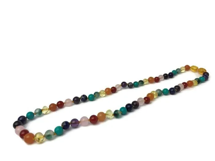 Necklaces Baltic Essentials Baltic Amber Teen Adult 17 19 22 inch Necklace Rainbow Honey Amber SemiPrecious