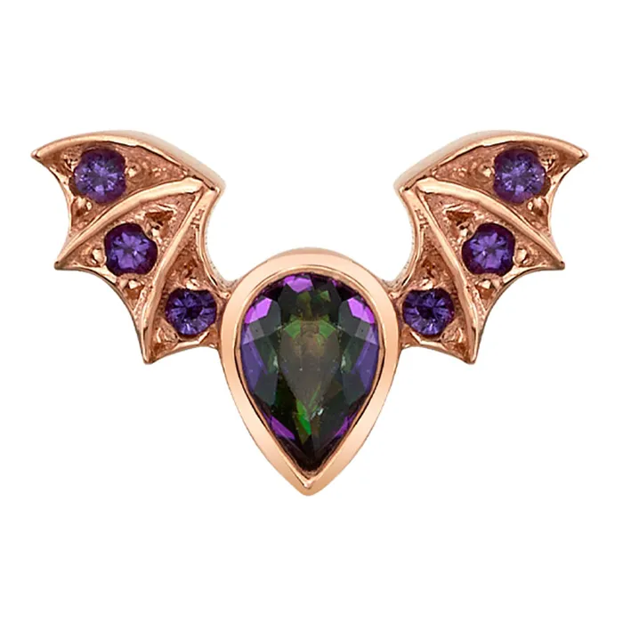 Necklaces Countess Threaded End in Gold with Mystic Topaz Amethyst Body Vision BVLA