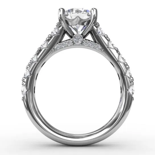 Necklaces Fana 14K White Gold Diamond SemiMounting Necklaces Fana 14K White Gold Diamond SemiMounting