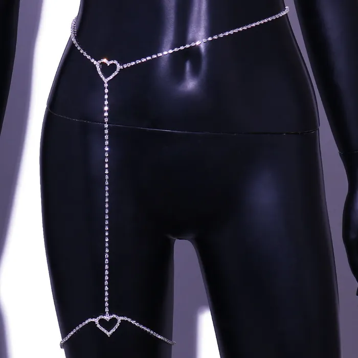 Necklaces Heart Rhinestone Leg Wrap Leg Chains THE LUMI SHOP