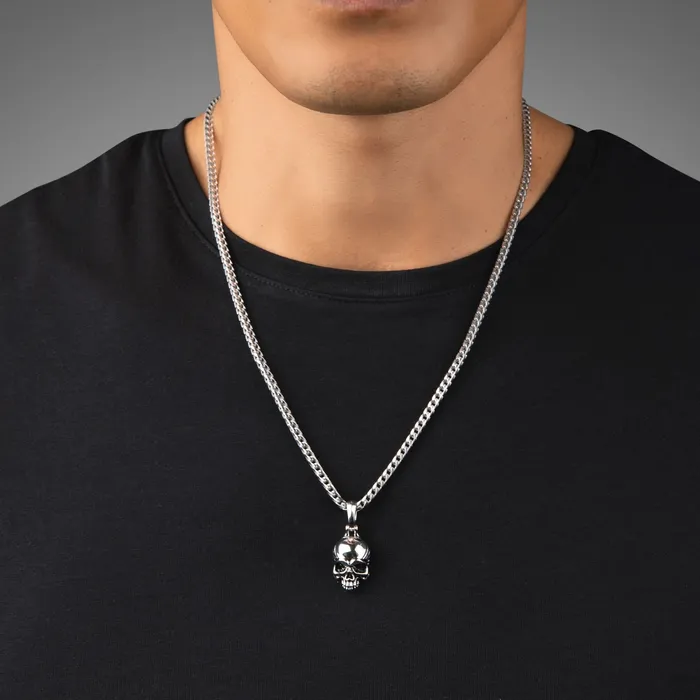 Necklaces Proclamation Jewelry Vita Silver Skull Pendant