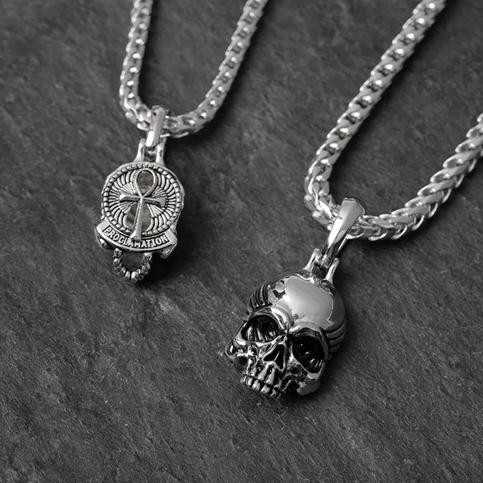 Necklaces Proclamation Jewelry Vita Silver Skull Pendant