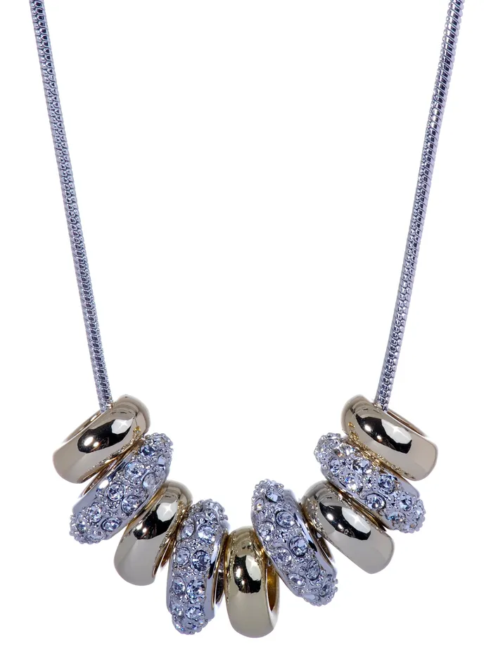 Necklaces Red N7143 Rhodium Swarovski Beads Pendant Necklace Crystal and Gold