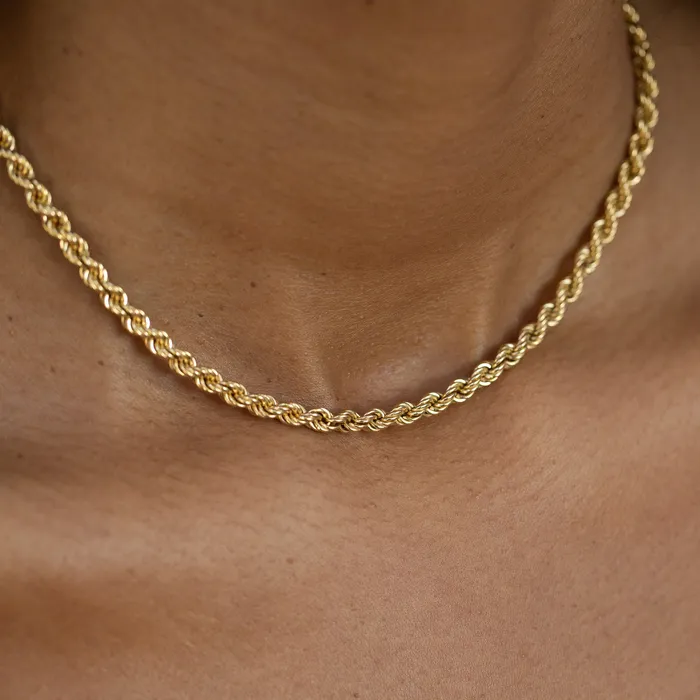Necklaces Roped 14k Gold 15 Chain Necklace Vintage
