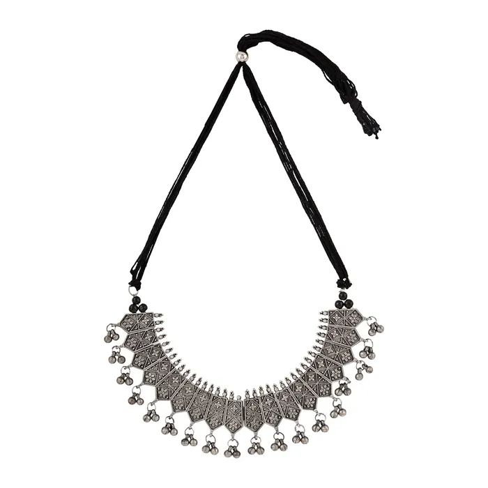 Necklaces Teejh Teejh Mrinalini Oxidised Necklace Necklaces Teejh Teejh Mrinalini Oxidised Necklace