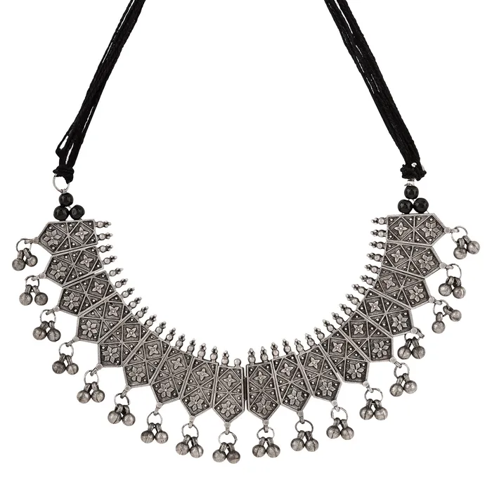 Necklaces Teejh Teejh Mrinalini Oxidised Necklace Necklaces Teejh Teejh Mrinalini Oxidised Necklace