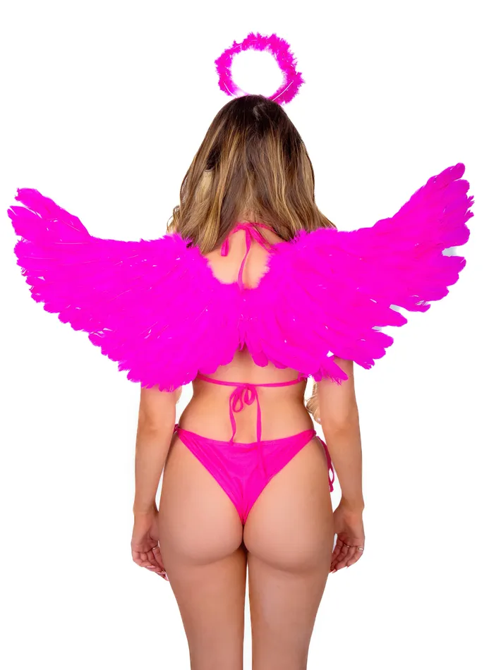 Necklaces THE LUMI SHOP Hot Pink Angel Wings