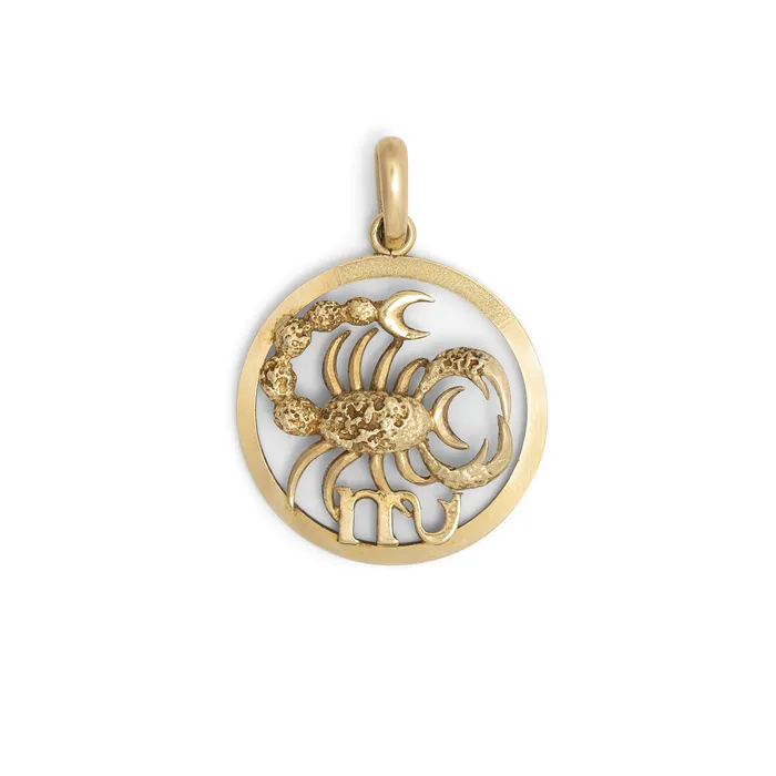 Necklaces Vintage Belgian Scorpio 14k Gold Charm Pendant