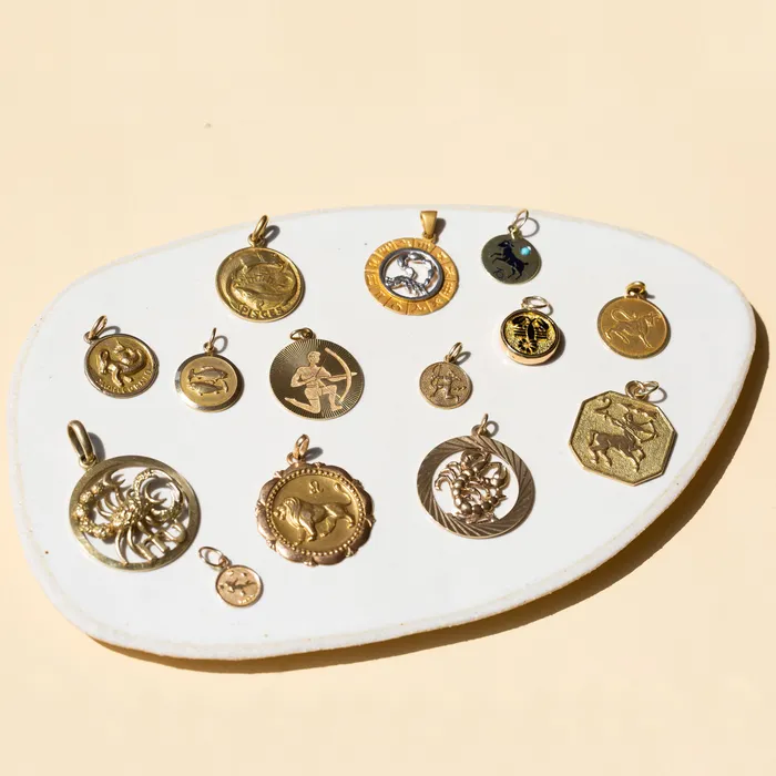 Necklaces Vintage Belgian Scorpio 14k Gold Charm Pendant