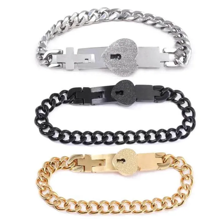 Necklaces worldnetgifts Lock Each Others Bracelets for 3 BFF