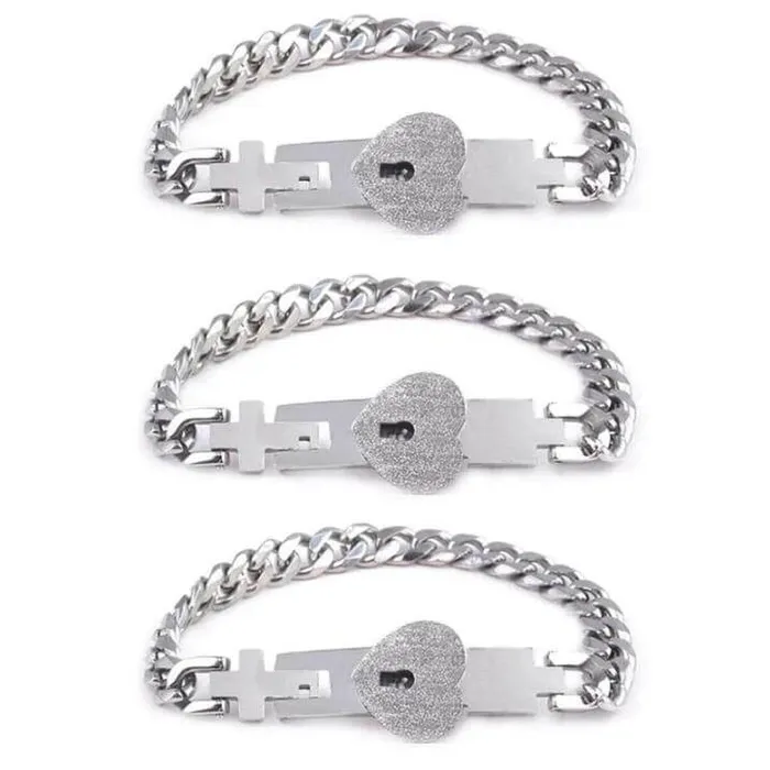 Necklaces worldnetgifts Lock Each Others Bracelets for 3 BFF