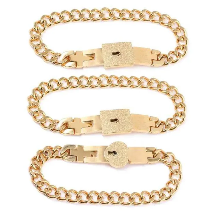Necklaces worldnetgifts Lock Each Others Bracelets for 3 BFF