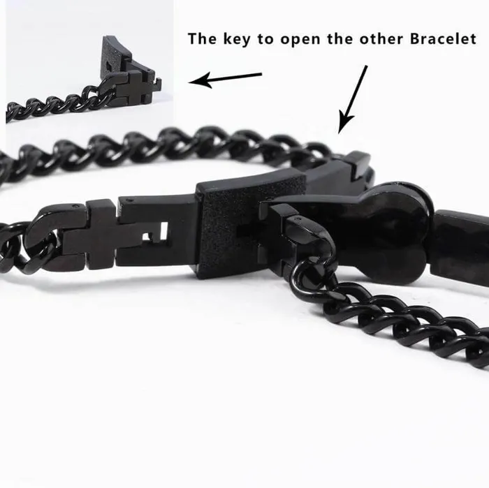 Necklaces worldnetgifts Lock Each Others Bracelets for 3 BFF