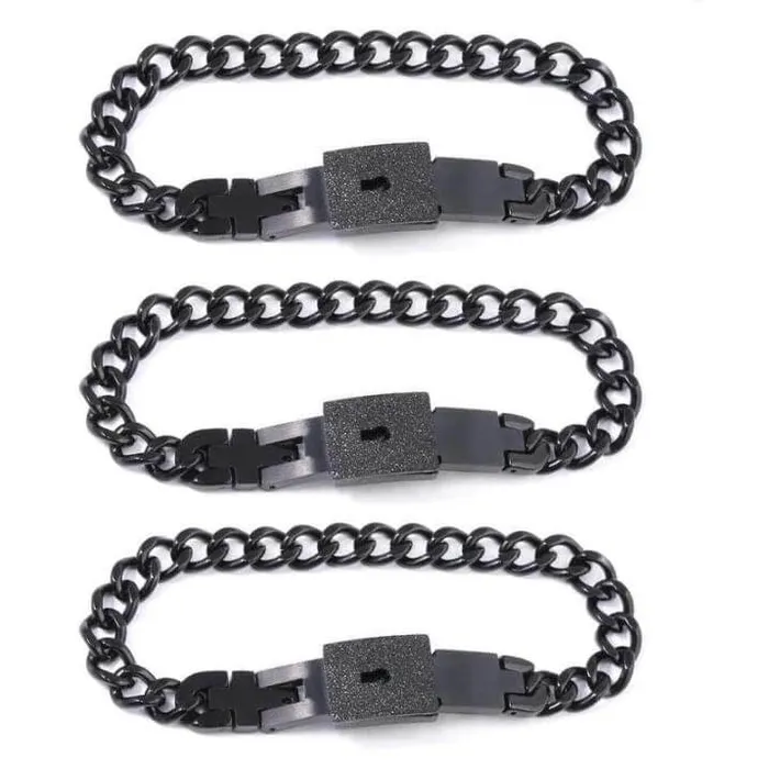 Necklaces worldnetgifts Lock Each Others Bracelets for 3 BFF