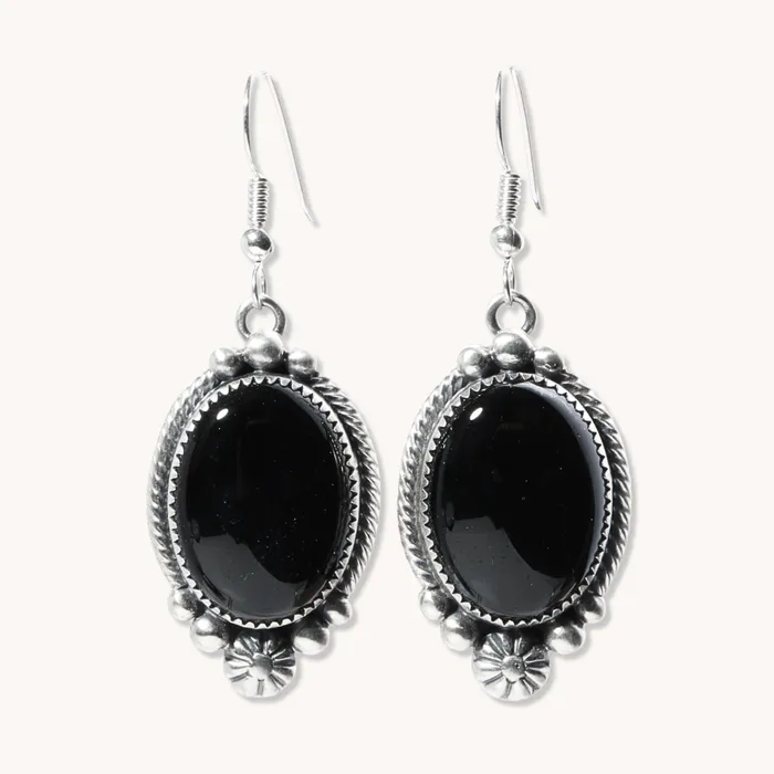 Onyx and Mother of Pearl Y Necklace Earrings Set TSkies Jewelry Necklaces