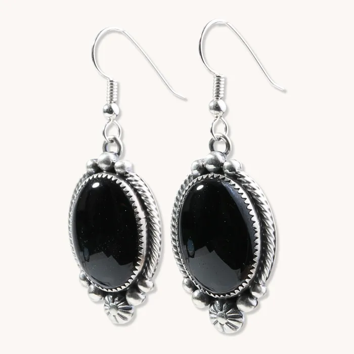 Onyx and Mother of Pearl Y Necklace Earrings Set TSkies Jewelry Necklaces