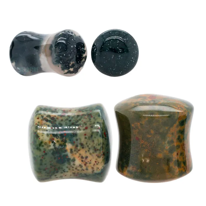 Oracle Body Jewelry Rings Stone Plugs Bloodstone