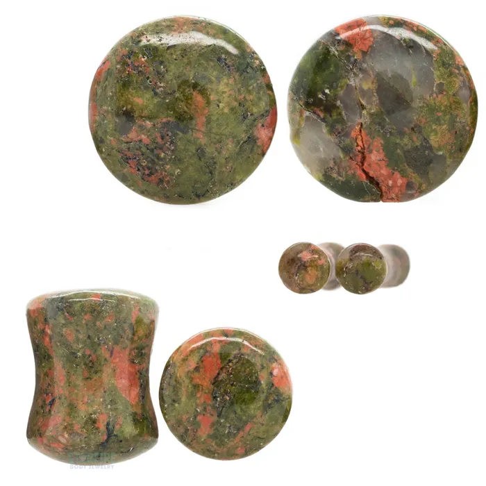 Oracle Body Jewelry Rings Stone Plugs Unakite