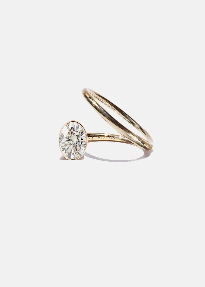 Oval Crescendo Flare Ring KATKIMfinejewelry Rings