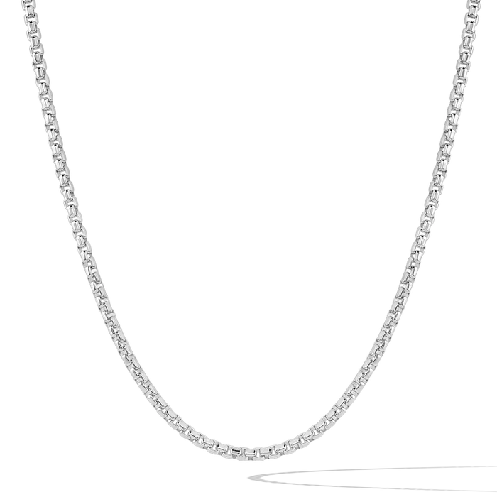 Oxford Rings Box Chain Sterling Silver 25mm