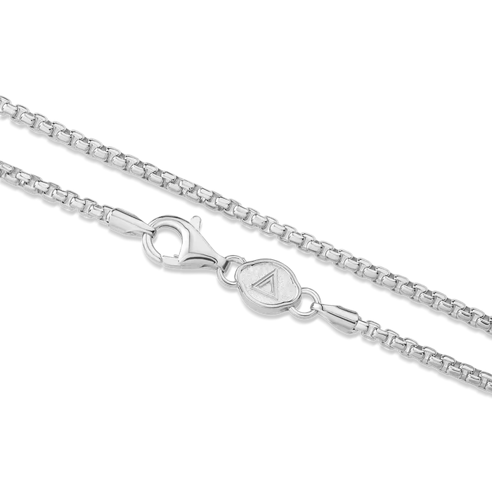 Oxford Rings Box Chain Sterling Silver 25mm