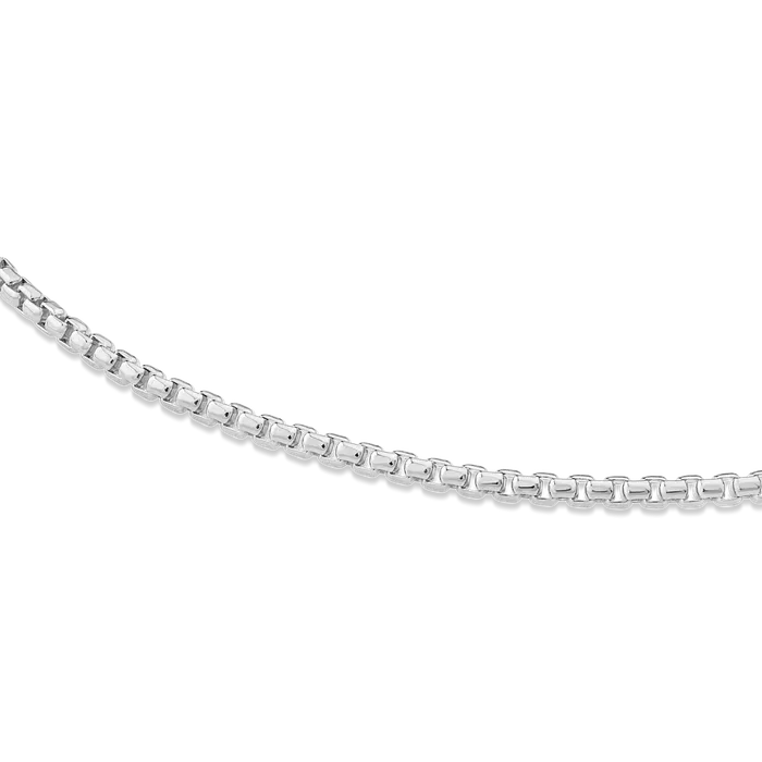 Oxford Rings Box Chain Sterling Silver 25mm
