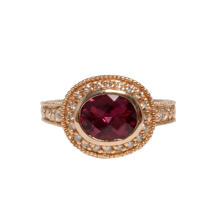 Parade Rhodolite Garnet Diamond Ring Rings