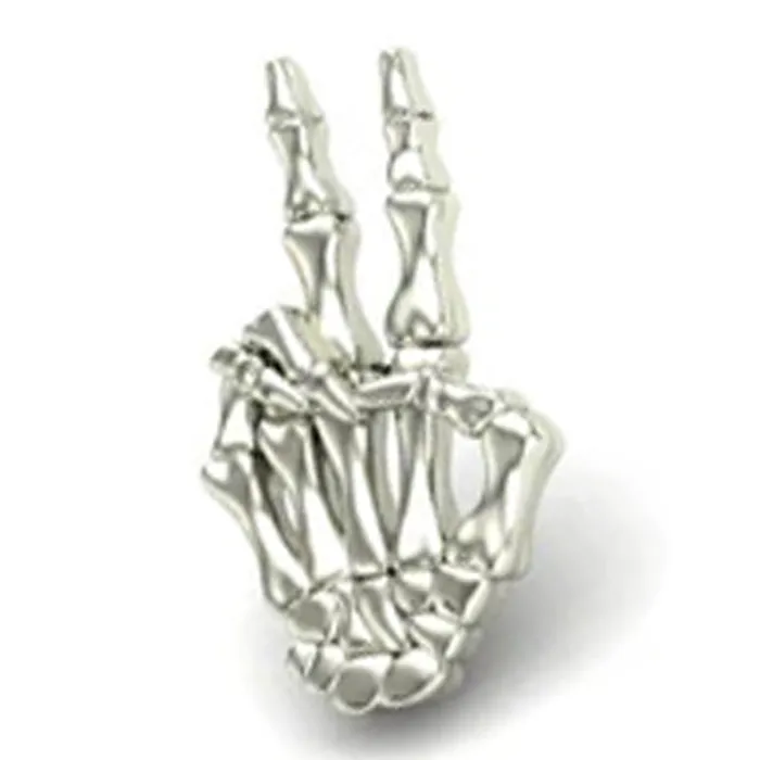 Peace Skeletal Hand Threaded End in Gold Mushroom Body Jewelry mushroom Earrings