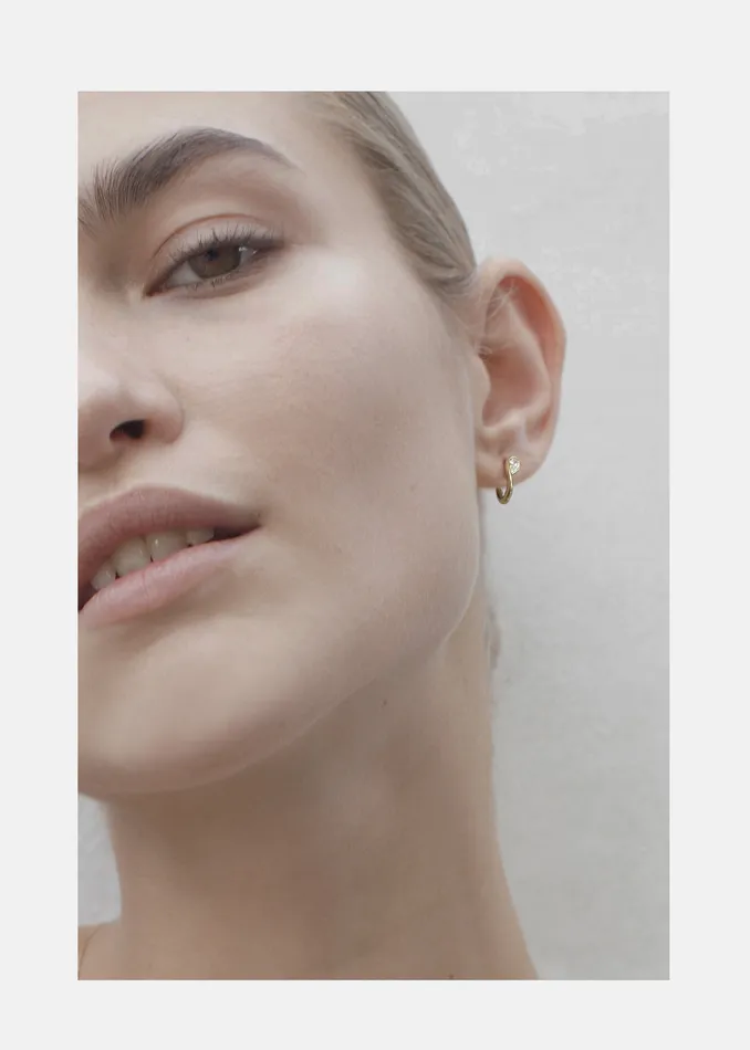 Pear Diamond Trace Hoops KATKIMfinejewelry Earrings