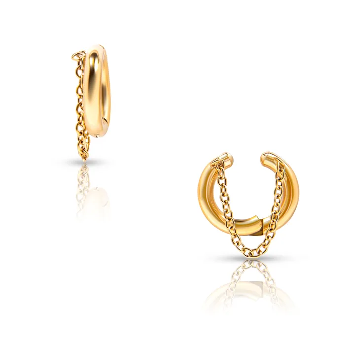 Phoebe Chain Ear Cuff Ellie Vail Earrings