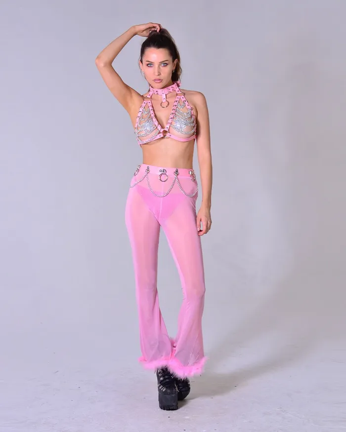 Pink Fuzzy Pants THE LUMi SHOP Earrings