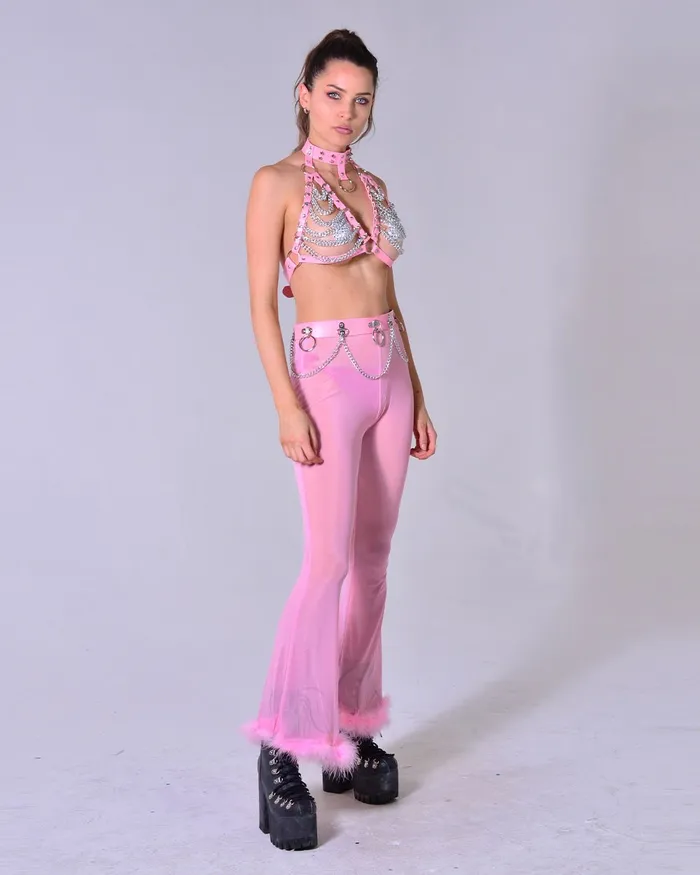 Pink Fuzzy Pants THE LUMi SHOP Earrings