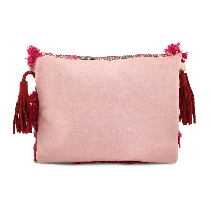 Pink Pixie Dust Tassel and Beads Banjara Bag Teejh Necklaces Pink Pixie Dust Tassel and Beads Banjara Bag Teejh Necklaces