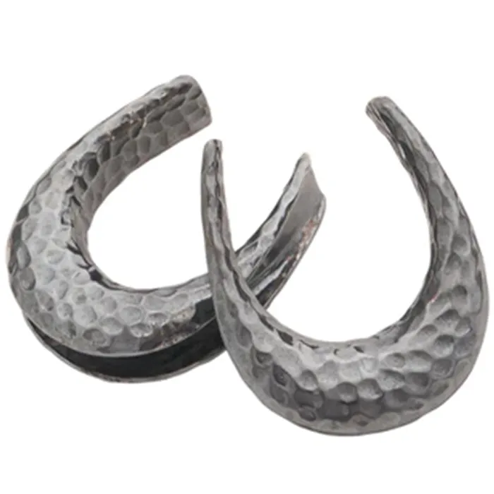 Platform Saddle Spreaders Oxidized Sterling Silver Hammered Diablo Organics Rings