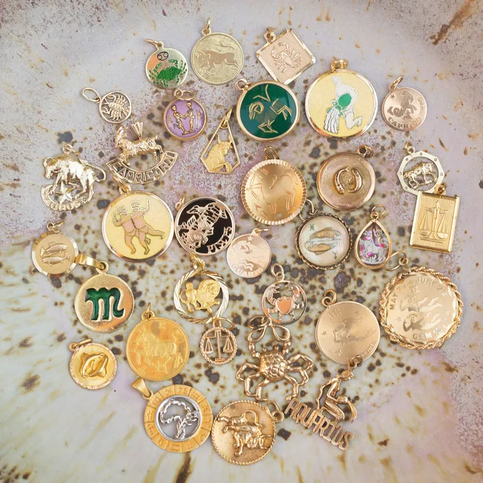 PreStyled Sets Italian Taurus 18k Gold Charm Vintage