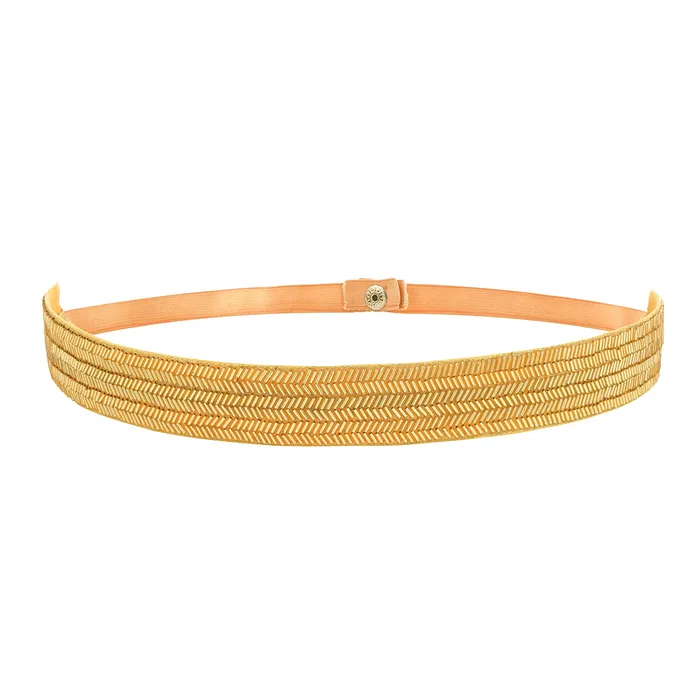 PreStyled Sets Teejh Teejh Bipasha Bead Gold Belt