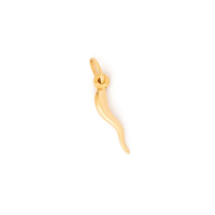 PreStyled Sets Vintage Italian Petite Cornicello 18K Gold Charm