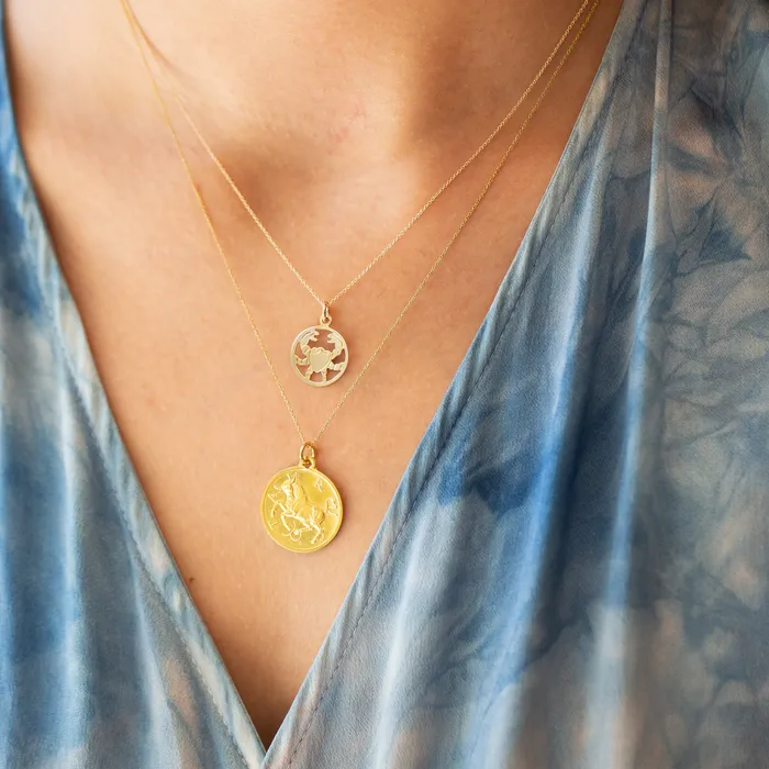 PreStyled Sets Vintage Taurus 18k Gold Coin Charm