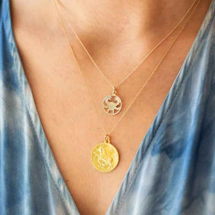 PreStyled Sets Vintage Taurus 18k Gold Coin Charm