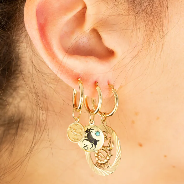 PreStyled Sets Vintage Taurus 18k Gold Coin Charm